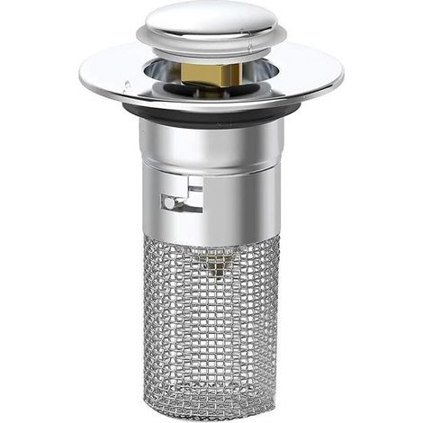 KLVGTIFS PUBonde de Lavabo - OTBACT - Universelle - Panier Filtrant Amovible - Acier Inox - Anti-obstruction (1/5)