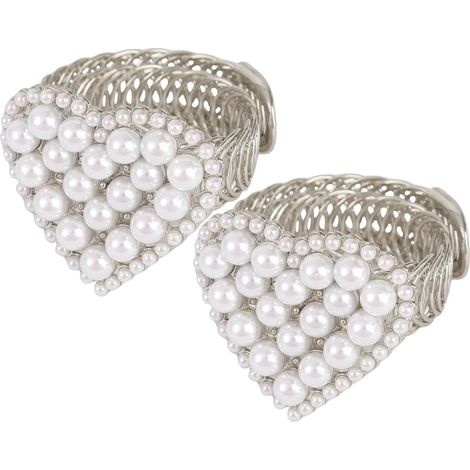Embrasses pour Rideaux Décoratif Avec Motif Cœur Et Perles, Flexible Crochets De Maintien Pour Rideaux Pour Hôtel Chambre À Coucher Salle À Manger Maison Café Salle De Bain Balcon Bureau (1/5)