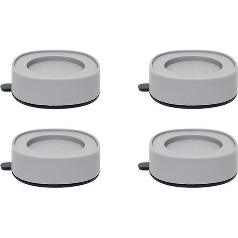 4 Pièces Pied Anti Vibration Machine à Laver Gris, Patins Anti-Vibration Universels avec Grande Ventouse, Amortisseurs Antidérapants pour Lave-Linge, Sèche-Linge et Appareils Ménagers [Classe énergét (1/5)