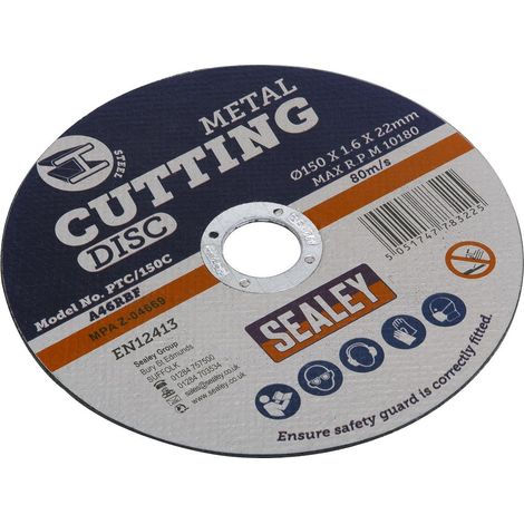Sealey Cutting Disc �150 x 1.6mm 22mm Bore PTC/150C (1/2)