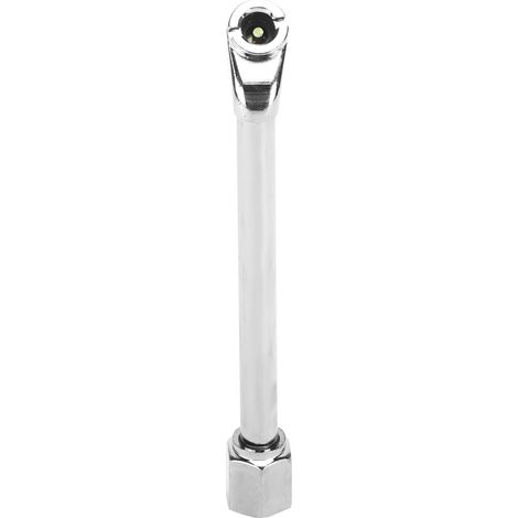 14 cm / 5,51 Zoll Autoreifen-Luftpumpe mit Metallventil, 1,3 cm / 0,51 Zoll Durchmesser, Doppelkopf-Luftanschluss, Autoreifen-Reparaturwerkzeug, Doppelkopf-Aufblaswerkzeug, einfache Reifenmontage.