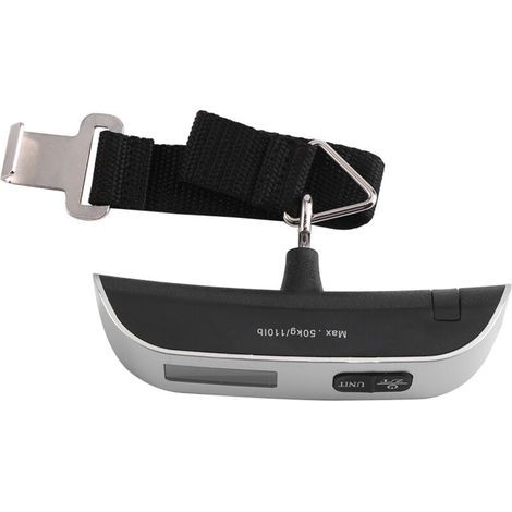 Balance De Bagage - Écran LCD Rétroéclairé - Testeur De Température Intérieure - Précision 10 G - Capacité 50 Kg - Argent (1/5)