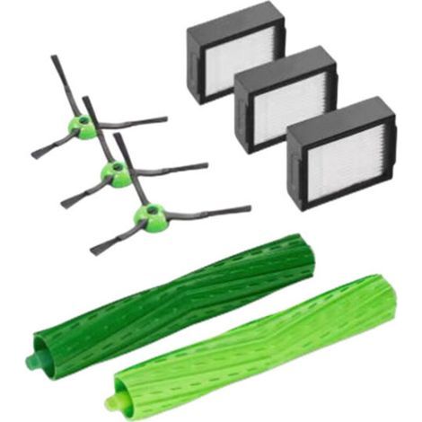 Kit di accessori Mirtux per Roomba E5 E6 i3 i3+ i7 j7 j7+ e5154 e5158. Kit completo di ricambi, spazzole laterali, filtri e rulli estrattori. (1/3)