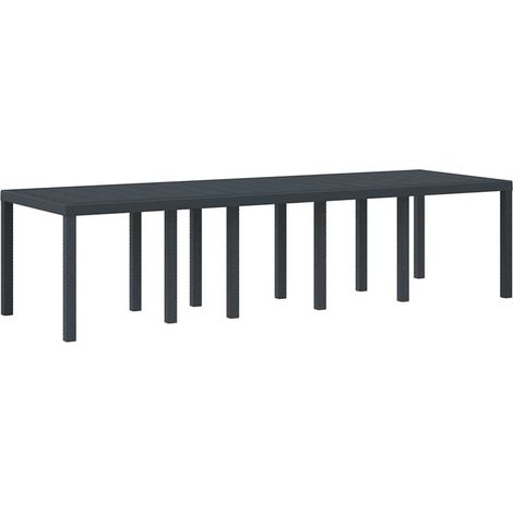 Table de jardin,Table d'extérieur Anthracite 300 x 100 x 73 cm polyrotin CFW91696 (1/5)