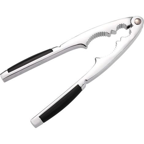 1 robuster Walnussöffner aus Metall, Walnussknacker, Walnusszange mit Gummigriffen für Walnüsse, Pekannüsse, Haselnüsse, Mandeln, Paranüsse oder andere Nüsse (1/5)