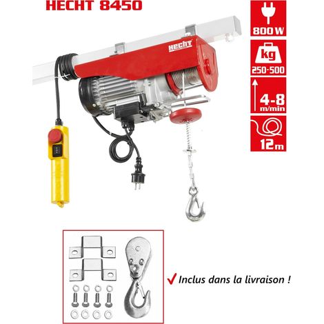 Hecht 8450 Treuil électrique Capacité jusqu’à 500kg hauteur de levage 6-12m 800 watts (1/5)