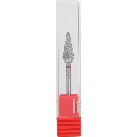Foret en acier tungstène pour manucure et pédicure électrique, tête de meulage rouge. (1/5)