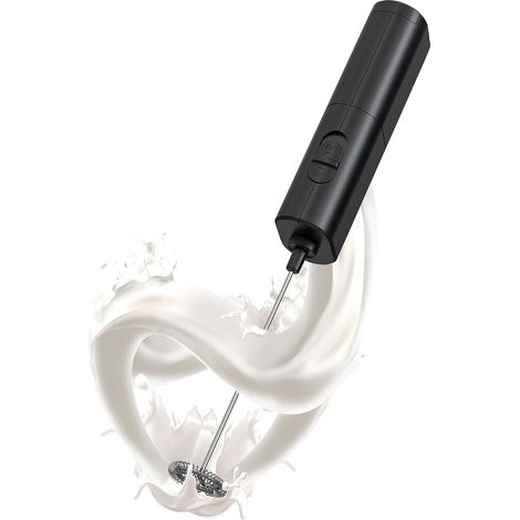 Wiederaufladbarer tragbarer Milchaufschäumer, wiederaufladbarer tragbarer Kaffeeaufschäumer mit integrierter USB-C-Ladestation, tragbarer elektrischer Mixer, Mini-Elektro-Schneebesen für Kaffee, Match (1/5)
