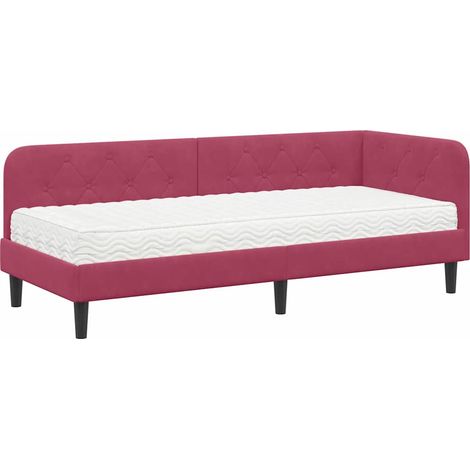 Maison Exclusive - Estructura de cama en esquina Rojo vino 80 x 2