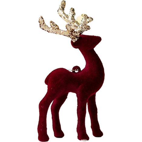 Weihnachts-Tischdekoration mit Elch-Rentier-Motiv, Pailletten-Hirschanhänger, Weihnachtsbaumdeko, Geschenkidee für Einkaufszentren (1/5)