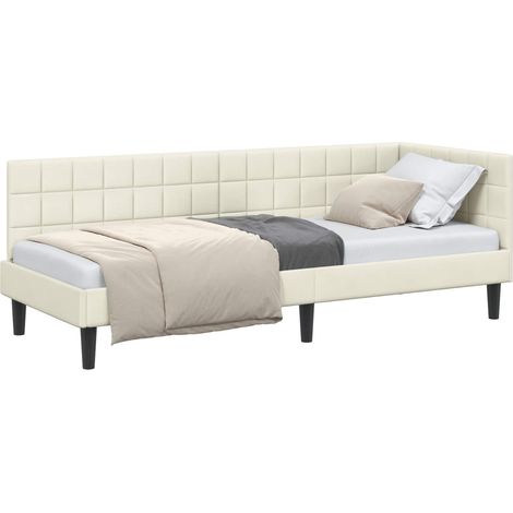 Maison Exclusive - Cadre de lit d'angle Crème 80 cm x 200 cm Velours