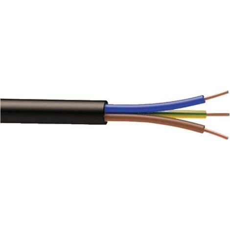 Cavo elettrico nero RO2V 3G1.5, bobina da 50M.