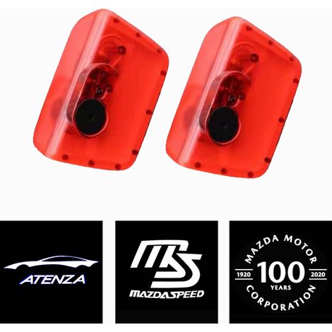 (Portes avant et arrière - Modèle 3) 4 lampes LED d'accueil pour portières de voiture, éclairage d'ambiance automatique, compatibles avec Mazda 6 ATENZA (2020-2021), projecteur laser avec logo, access (1/4)