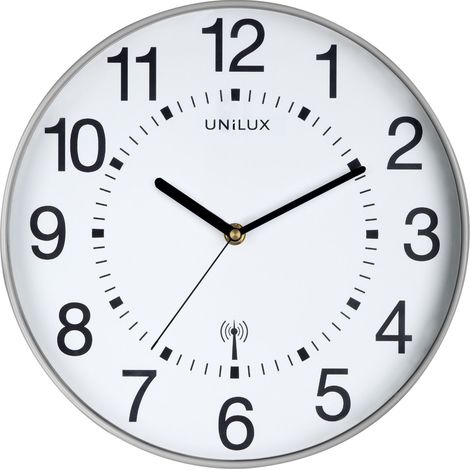 Orologio moderno Unilux grigio metallizzato 30 cm (1/5)