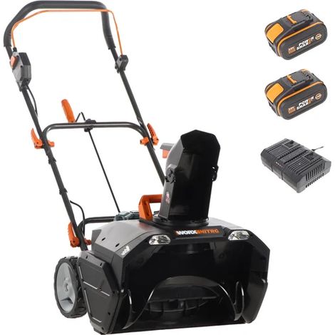 Souffleuse à neige sans fil Worx Nitro WG471E 40 volts avec moteur sans balais et deux batteries de 4 Ah pour le nettoyage des allées (1/5)