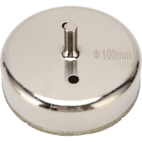 Foret diamanté de 100 mm pour perçage et électroplacage du verre, du jade, de la pierre et des carreaux. (1/5)