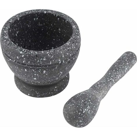 Kaelt - Bol mortier mortier cuisine pilon mortier pilon mortier, broyeur en plastique à la main ail épices herbes mortier cuisine pilon ensemble bol de meulage outil de cuisine avec poignée confortabl (1/5)