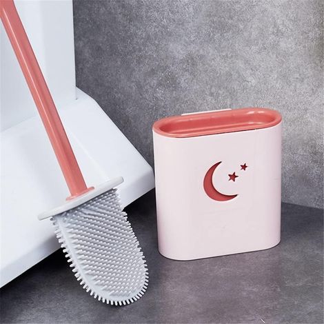 Silikon-Toilettenbürste – Hängende Badezimmer-Reinigungsbürste – Kreatives Toilettenreinigungswerkzeug (1/4)