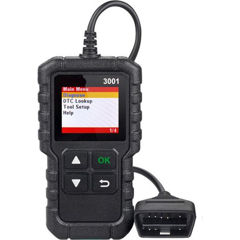 Lecteur de code OBD2 à écran LCD multifonction haute efficacité universel pour voiture (1/5)