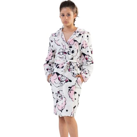 Mädchen-Bademantel aus dickem Vienetta-Fleece, Größe 7/8, 122 (1/5)