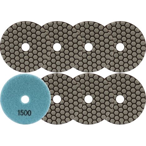 Disque Diamant de Polissage 8 pièces 100mm 1500 Tampon Polissage pour Granit Marbre Pierre Artificielle Quartz pour Meuleuse d'angle (1/5)