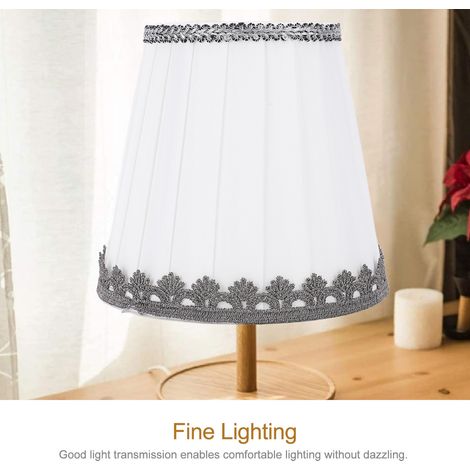 6 abat-jour en tissu plissé avec clip pour lampe de table et murale – Lot de pièces de remplacement décoratives pour ambiance douce (1/5)