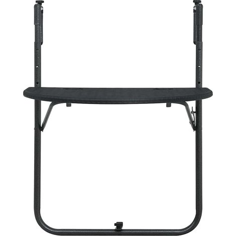Table de jardin Table de balcon Noir 60x64x83,5 cm Plastique Aspect de rotin (1/5)