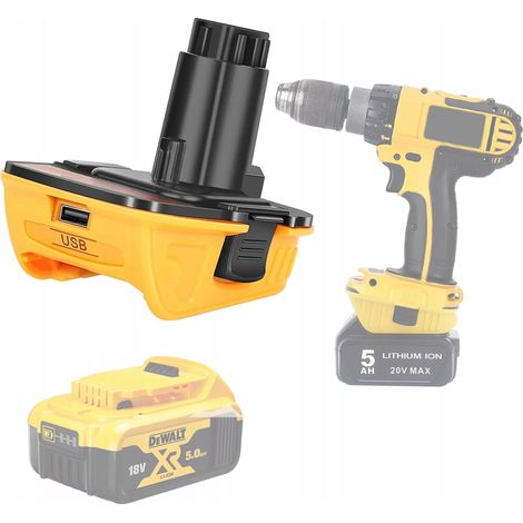 Adattatore Rosfix Dewalt DC9096 per batteria Dewalt (DCA1820) giallo - nero