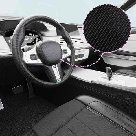 Láminas 4D para coche 2 uds negro mate 100x150 cm+50x150 cm vidaXL