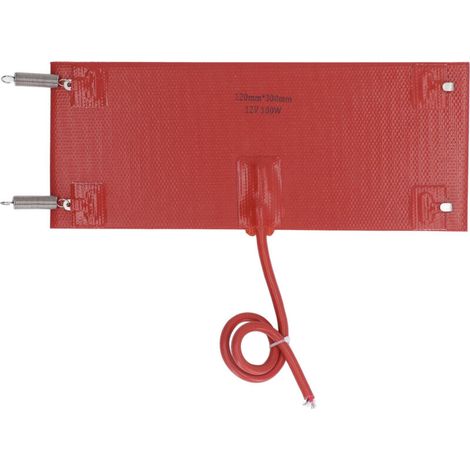 Zoternen Tampon de chauffage en silicone Tafrage étanche du tapis de chauffage 300x120 mm 100W pour véhicule DC12V (1/5)