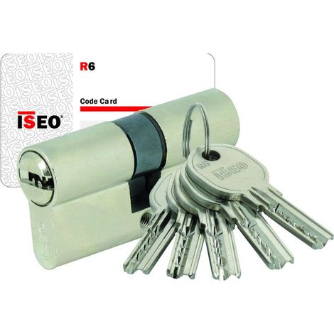 Cavers ISEO City ISR6 Zylinder - 2 verschiedene Eingänge - vernickelt - 40 x 50 mm