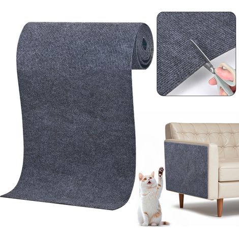 Tapis à gratter pour Chat Protection canapé anti-griffe, Tapis chat autocollant, Poteau à gratter, Protection murale, Gris (1/5)