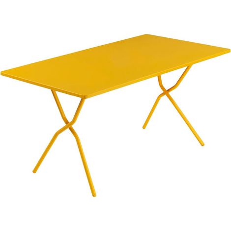 Table De Jardin Pliante 1408072cm - Balcony - Acier - Jaune Miel - Lafuma Mobilier (1/5)