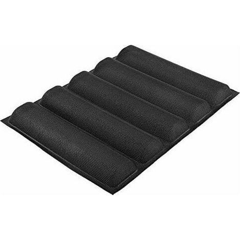 VURAHOME - Moule &agrave pain fran&ccedilais en silicone pour 5 pains, moule &agrave baguette rectangulaire r&eacuteutilisable et anti-adh&eacutesif (1/5)