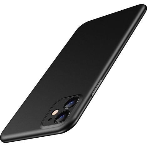 CUSTODIA PER APPLE IPHONE 11 SILICONE NERO SEMI-TRASPARENTE SOTTILE A2111 (1/3)