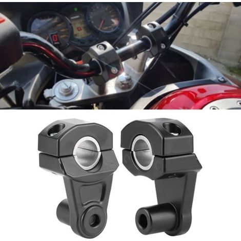 2 PCS 22mm / 28mm Support pince de rehausseur de guidon de moto universel pivotant en aluminium CNC-NIM (1/4)