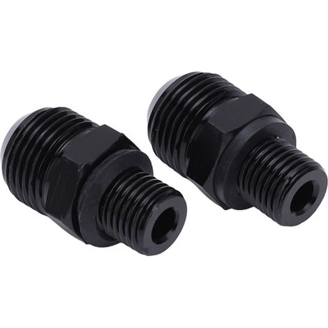 1 paire de raccords adaptateurs de refroidisseur d'huile de transmission en alliage d'aluminium 8ANx1/4NPS, remplacement pour GM Turbo 350 400 4L60E 200RShort (1/5)