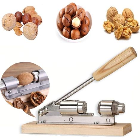 Casse-Noisette Manuel,Casse Noisette Noel,Ouvre-écrou Cuisine,Casse Noix en Bois,Casse-Noisette,Machine Casse Noisette,Utilisé pour Noisettes, Amandes, Noix du Brésil ou Autres Écrous(1pcs) (1/5)
