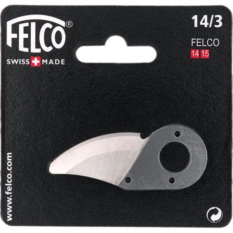 FELCO Lame de rechange 14/3 pour sécateurs (adaptée aux modèles FELCO 14-15, pièce détachée pour outils de jardin), Rouge FELCO 14/3 (1/3)