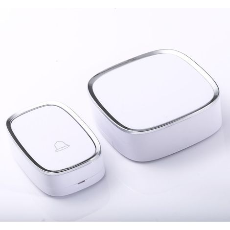 Sonnette sans fil, sonnette étanche de 300 m de portée, sonnette sans fil avec 1 émetteur et 1 récepteur enfichable et 36 sonneries 4 niveaux de volume pour la maison, le bureau, le magasin (1/5)