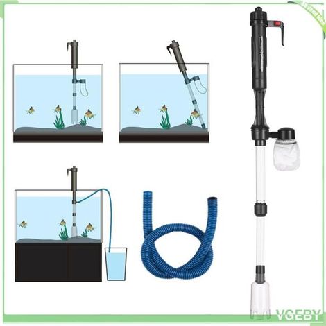 Changeur d'eau électrique aquarium - FAFEICY - Modèle standard - 3 fonctions - Alim piles/secteur - Longueurs 56/67/82 cm