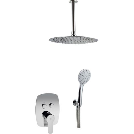 Set doccia da incasso con 2 supporti a parete e a soffitto  Serie OMNIA - KÄLLA