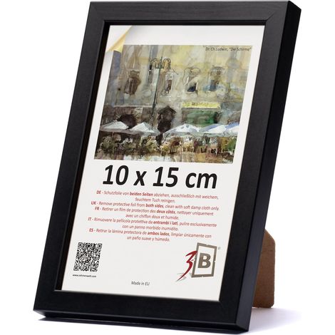 Cornice per foto Fotografia Legno Classica Elegante Nera 10x15 cm (1/5)
