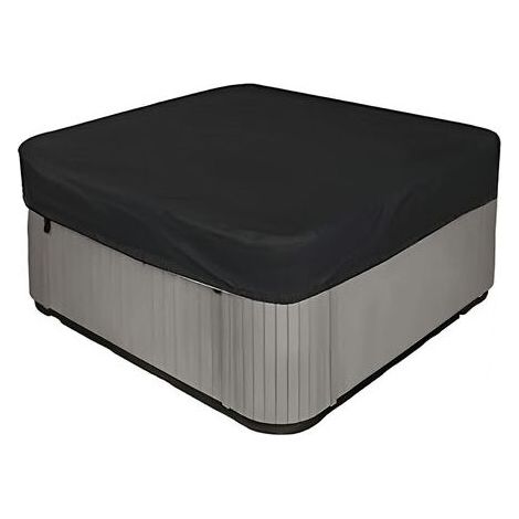 Housse de jacuzzi carrée 210D très résistante et imperméable - Protection UV - 220 x 220 x 90 cm (L x l x H) - Noir - RWChemin de table (1/4)