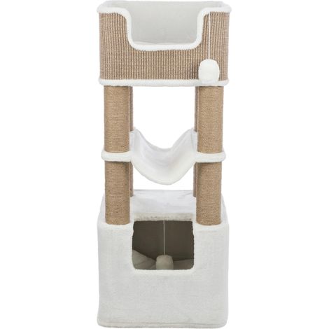 Arbre à Chat Multi-Niveaux – Blanc et Taupe – XXL, 110 cm (1/5)