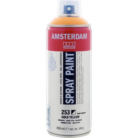 Bombe de peinture Amsterdam 400ml jaune d'or