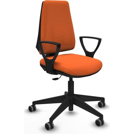 piqueras-y-crespo Chaise Moderne Orange Bureau Confortable (1/3)