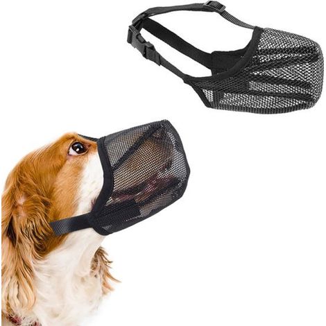 Bozal para perros,Hocico de 17-21 cm,Ajustable,Negro (1/5)