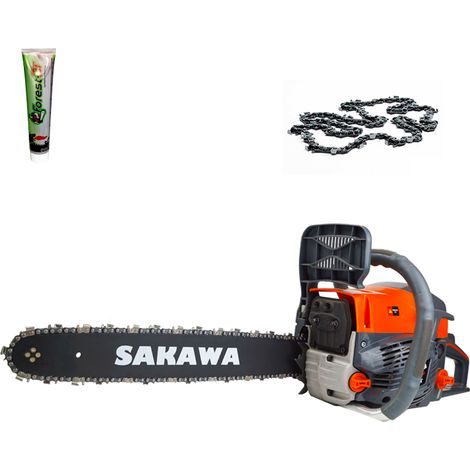 Motosierra Gasolina 58cc 18" + Aceite 2 Tiempos 125ml + Cadenas (1/3)