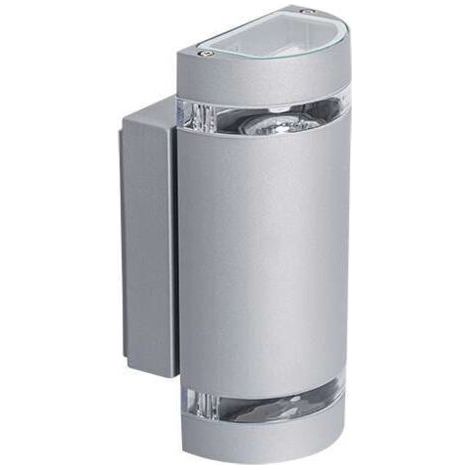 Applique murale extérieure – Aluminium gris – IP44 – Double faisceau – 235mm (1/5)